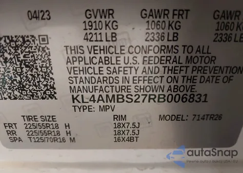2024 Buick Encore Gx Preferred Fwd from USA, damaged, VIN KL4AMBS27RB006831
